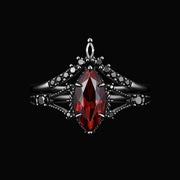 Garnet Crown Ring