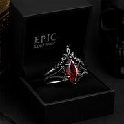 Garnet Crown Ring