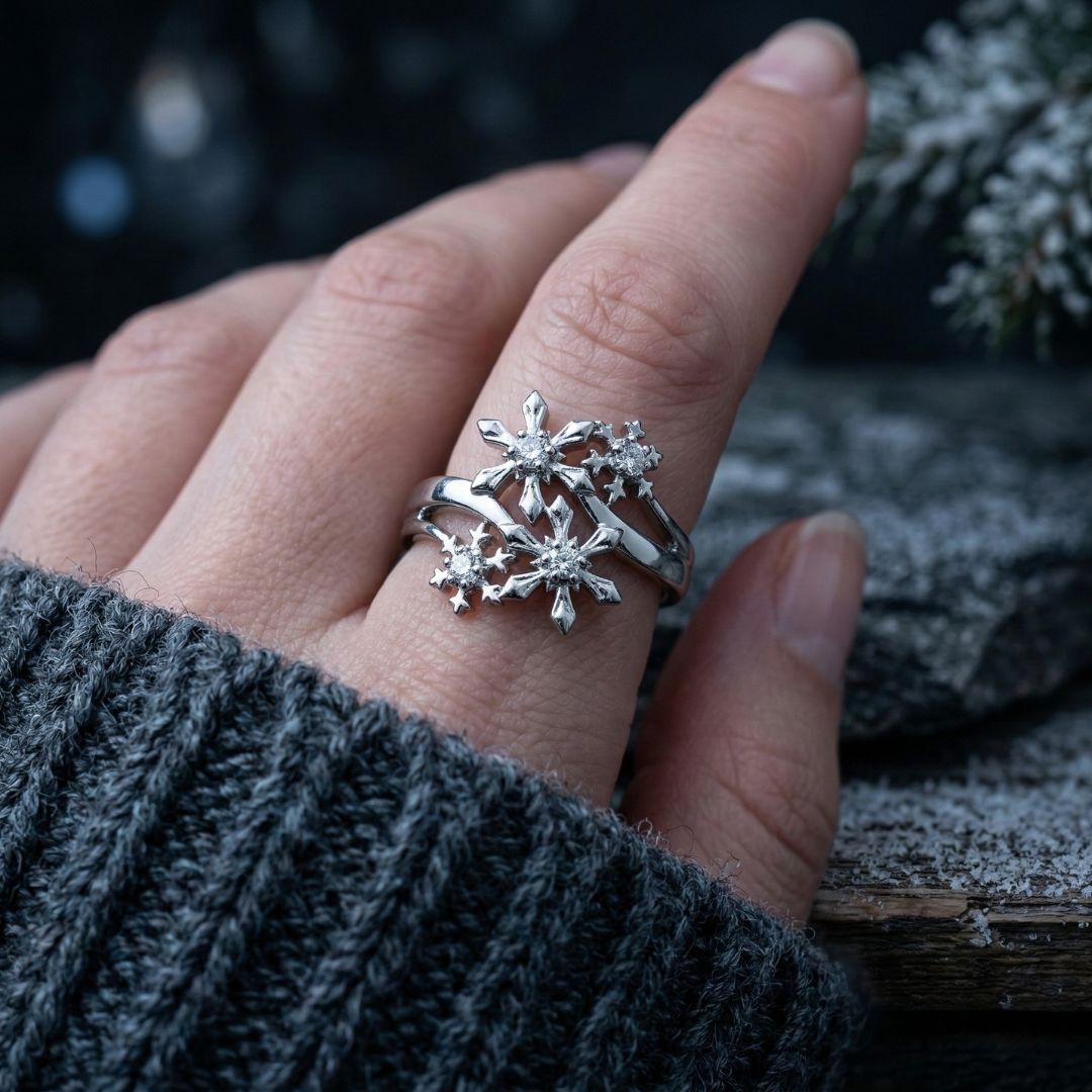 Frostlight Petals Ring