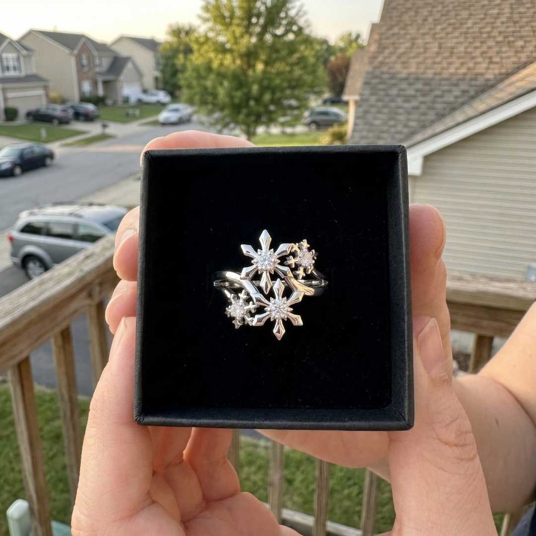 Frostlight Petals Ring