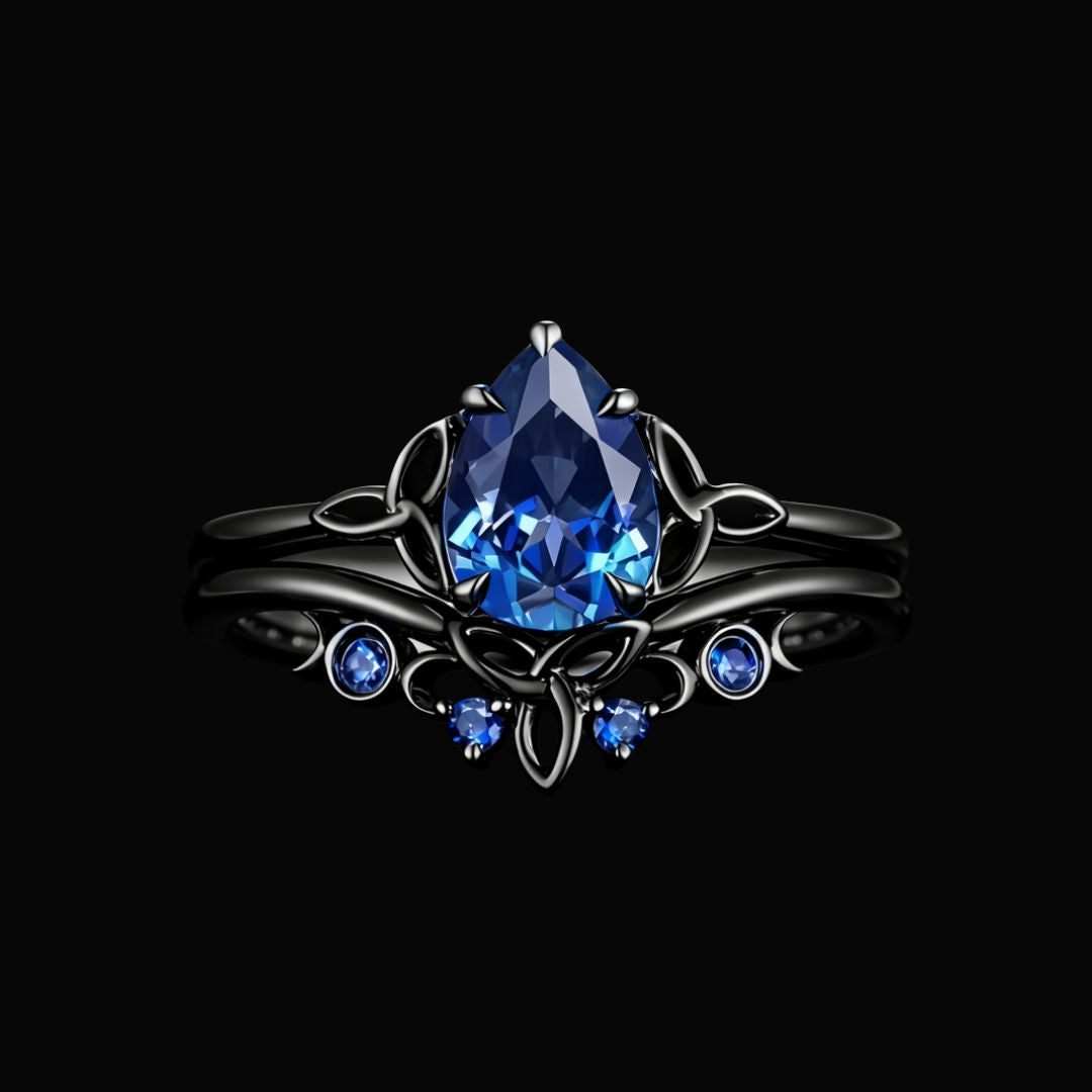Nóttveil Blue Ember Ring