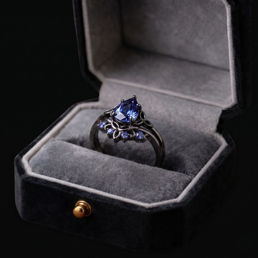 Nóttveil Blue Ember Ring