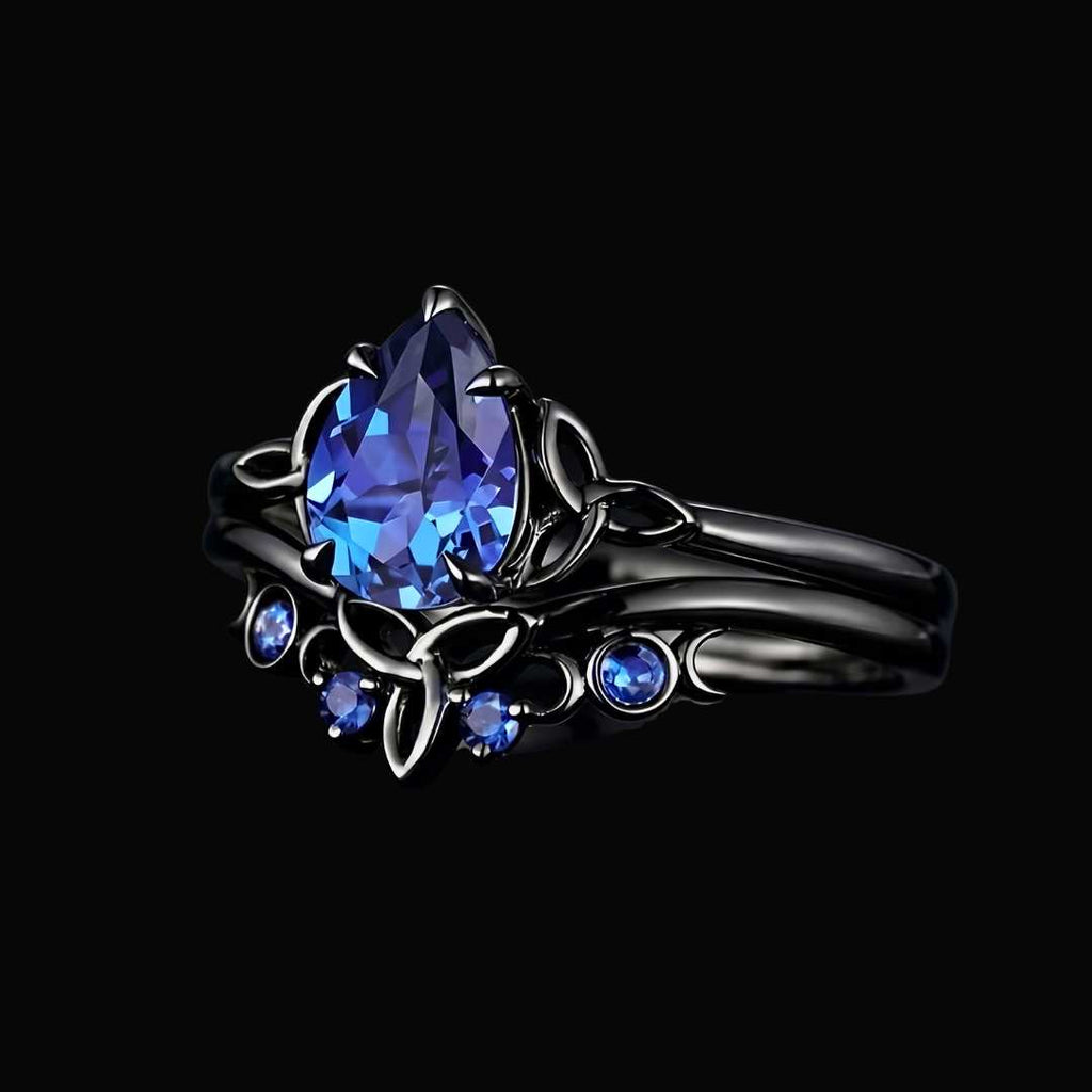 Nóttveil Blue Ember Ring