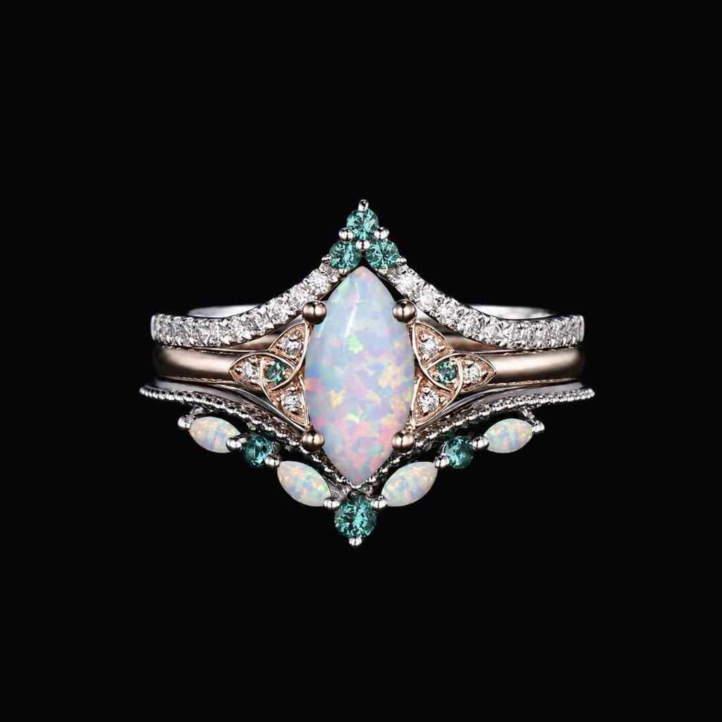 Pale Opal Bloom Ring