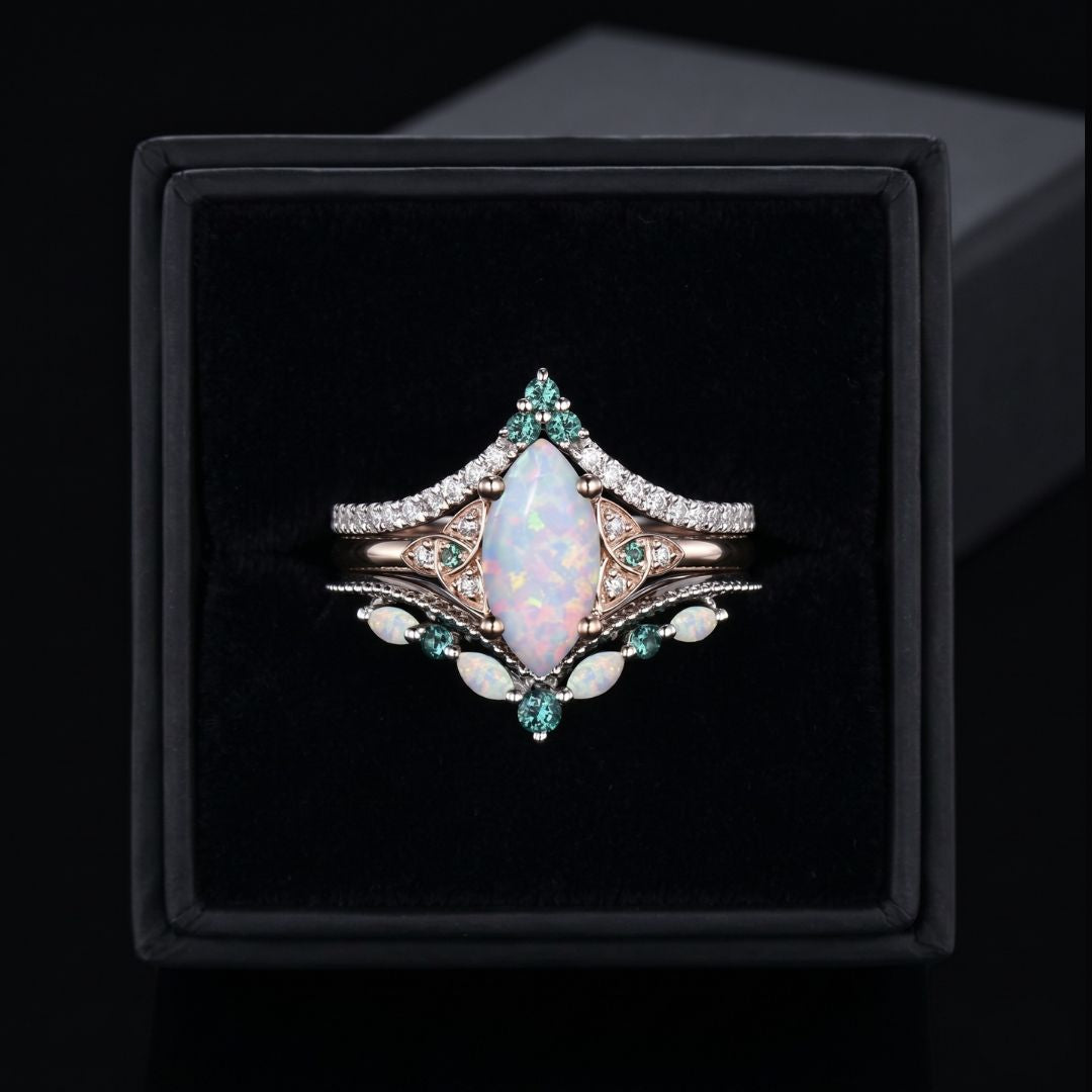 Pale Opal Bloom Ring