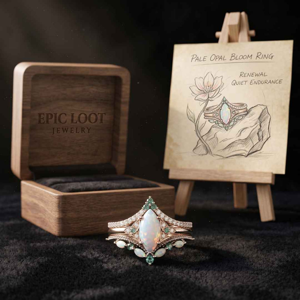 Pale Opal Bloom Ring