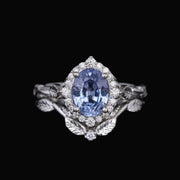 Silverleaf Sapphire Ring