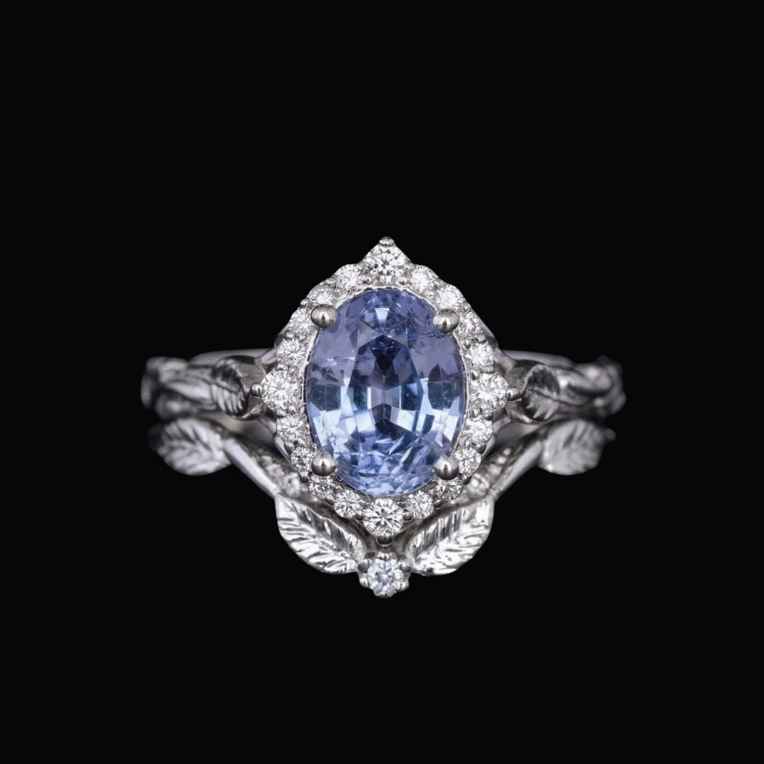Silverleaf Sapphire Ring