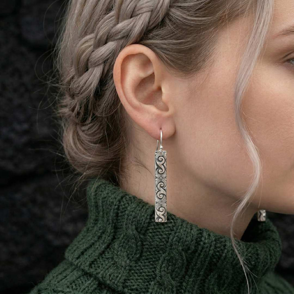Vertical Cipher Earrings
