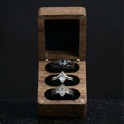 3 Slot Ring Wooden Box